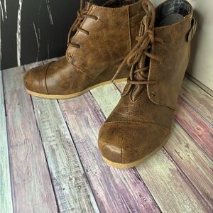 Maurices Tan Lace-Up Ankle Booties